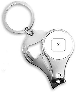 סמל מקלדת x ארט דקו מתנה לאופנה ציפורניים ניפר טבעת מפתח בקבוקי שרשרת פותחן