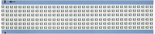 בריידי-63-פק ניתן למקם מחדש ויניל בד, שחור על לבן, מוצק מספרי חוט סמן כרטיס