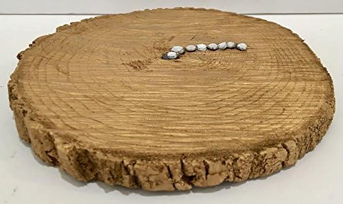 צבע זהב קצה גולמי לוחות עץ עץ ביתי קישוט מבטא לשולחן עם אבני חן 7.5 אינץ '