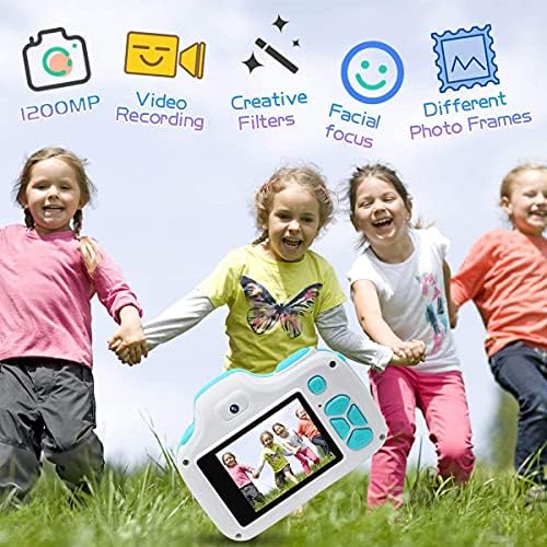 מצלמה עם פלאש לילדים בגילאי 3-9, העדשות הכפולות הקדמיות Selfie Video מצלמה דיגיטלית לילדים בגיל הרך, מתנות צעצועי