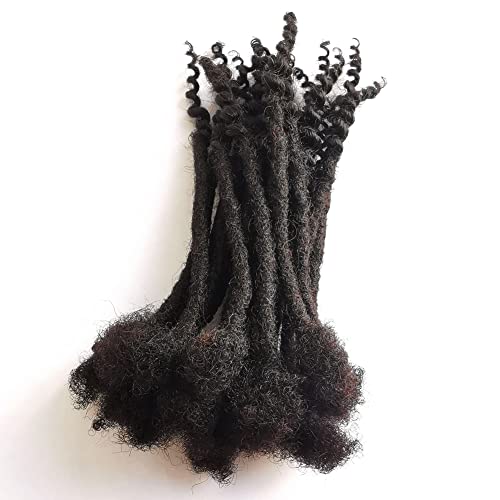 0.6 סמ/20 גדילים ראסטות עם מתולתל מסתיים הרחבות סיטונאי שיער טבעי האפרו קינקי בתפזורת קולעת
