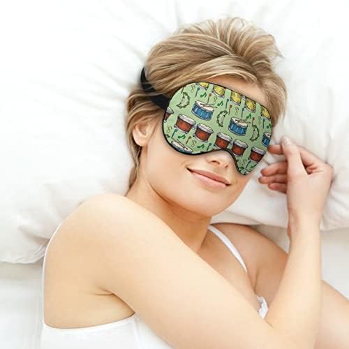 תופים צבעוניים בונגוס טמבורינים מסכות עיניים רכות עם רצועה מתכווננת קלה משקל נוח מכסה עיניים לשינה