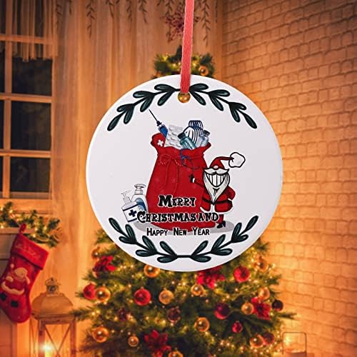 2021 קישוטים לחג המולד, עץ חג המולד משמעותי קישוטי קישוטי קישודים למגיפה מתנה לקישוט זיכרון לחג המולד