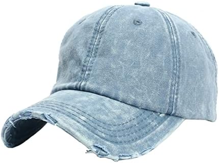 חור אחוי בייסבול כובע כובע מתכוונן יוניסקס מזדמן בייסבול כובעי ג ' ינס שטף כובע מתכוונן עבור