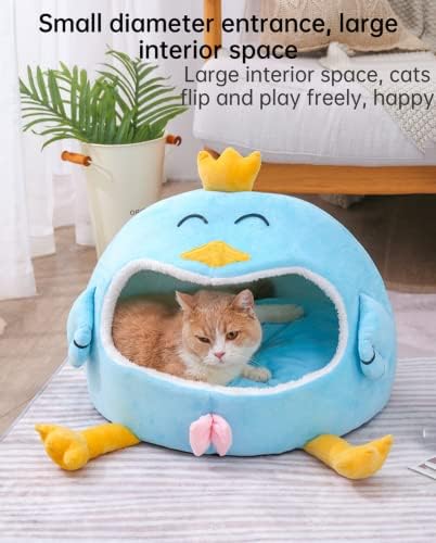 חתול בית קריקטורה חומוס בצורת חתול קן חצי סגור חתול וכלב קן ארבע עונות אוניברסלי חם ונוח חתול