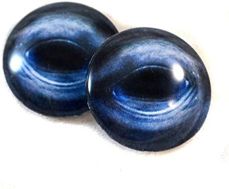 זוג עיני לוויתן כחול 25 ממ 1 אינץ 'לפסלי פשיטות או תכשיטים מייצרים תליונים מלאכה אמנות עטיפת
