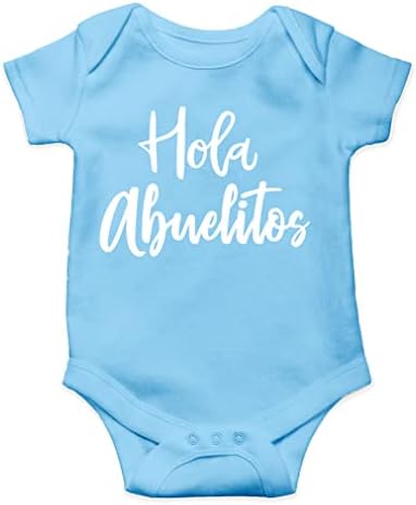 HOLA ABUELITOS - ההורים הטובים ביותר מקודמים לסבא וסבתא חמוד מקשה אחת לתינוק לתינוק