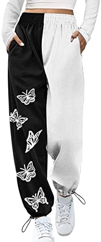 מכנסי טרנינג נשים מכניסים מכנסי טרנינג צמר פליס מזדמנים מכנסיים רצים מותניים גבוהים מכנסי טרקלין אתלטי עם