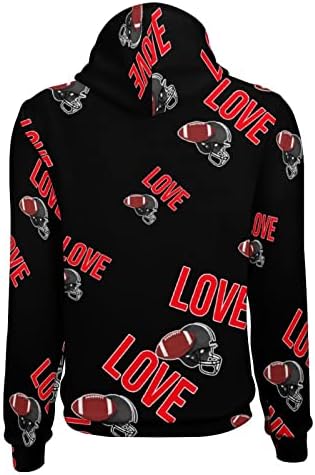 אני אוהב אמריקאי כדורגל רוגבי נים לגברים נשים צמר חולצות עם עיצובים בסוודרים ארוך שרוול גרפי למעלה