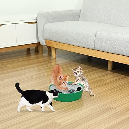 צעצוע חתול פאבאבו עם עכבר רץ וכדורי קיר חתול, ניקוי שיניים כדוריות ניתנות לסיבוב, צעצוע ליקוק חתול