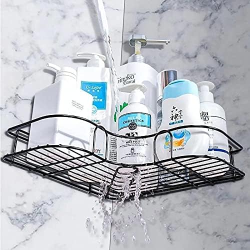 מדף מקלחת WXXGY מדף פינתי פינת אמבטיה ללא קידוח מדף מקלחת מדף פינתי לחדר אמבטיה ומטבח/לבן