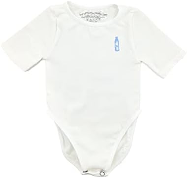Baby Baby 5931 סיבי חלב בנים ובנות בגד גוף עם שרוולים קצרים-בגודל אחד 6-36 חודשים, מיוצרים באיטליה