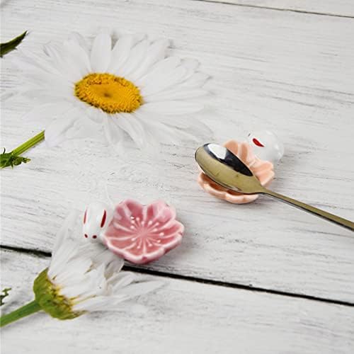 DIDISEAOE יפנית תפאורה יפנית תפאורה יפנית 6 PCS קרמיקה מקלות אכילה מוטלת על מקלות אכילה בסגנון יפני מחזיק פרח