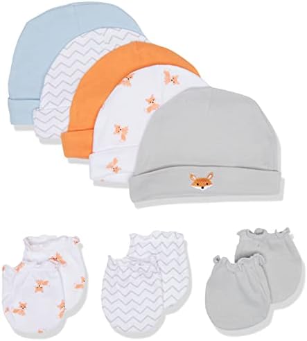 חברים הניתנים לחברים כובעי כותנה של תינוקות וכפפות שריטות