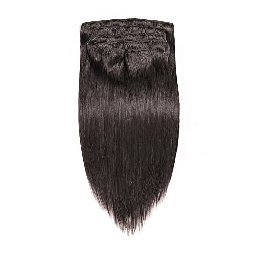 8-30 אינץ ברזילאי רמי ישר שיער קליפ שיער טבעי הרחבות 200 גרם סט טבעי צבע 8 יחידות סט מלא ראש לנשים