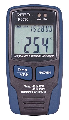 מכשירי ריד R6030 טמפרטורה ולחות Datalogger, -40 עד 158 מעלות צלזיוס, 0- RH