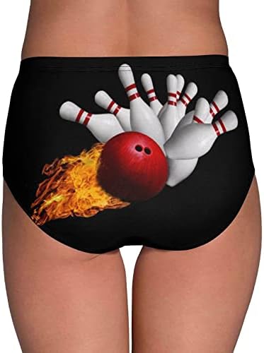 לוהט אדום באולינג כדור בולט נגד סיכות נשים של תחתוני אמצע מותניים מלא כיסוי רך קצר תחתונים