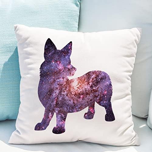 חובב כלבים מתנה ספה כרית כיסוי כוכבי שמיים כלב קורגי ספה כרית מים גלקסי גלקסי כלב כלבי זריקת