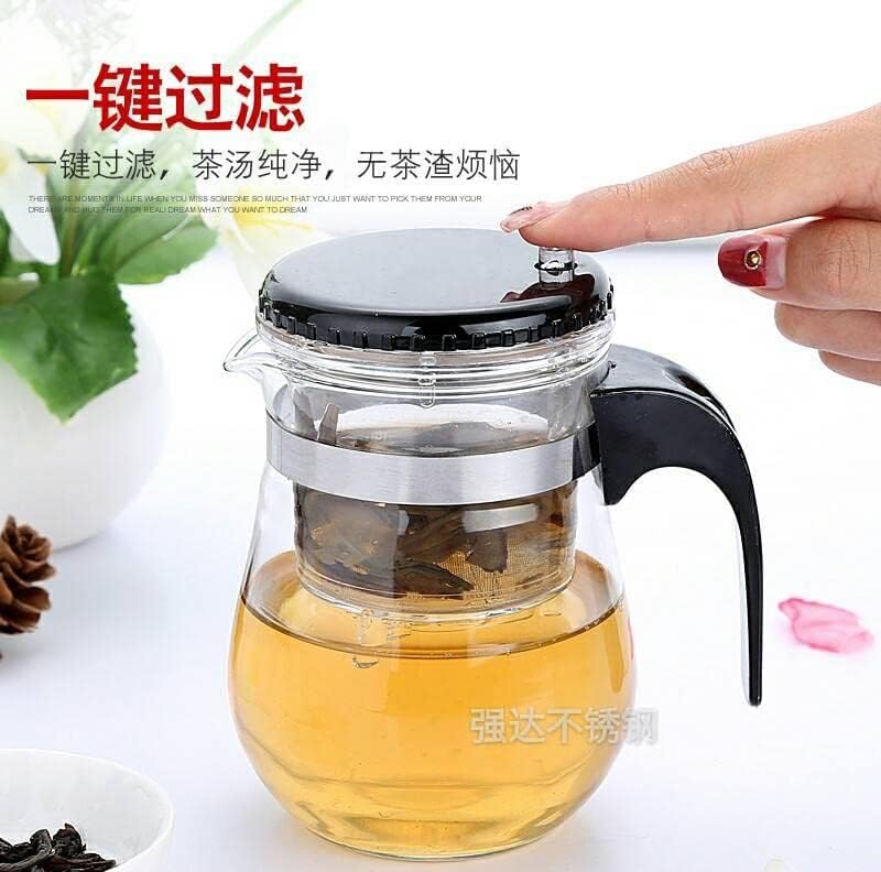 קומקום תה כוס אלגנטית זכוכית זכוכית פרח תה תה תה כוס כוס עמיד בפני חום מכשירים להכנת תה ביתי משמרת