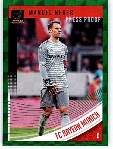 2018-19 דונרוס הוכחת עיתונות ירוק מס '24 מנואל נוייר FC באיירן מינכן כרטיס מסחר בכדורגל