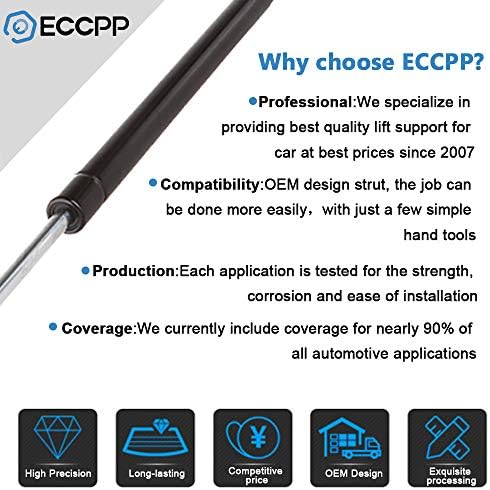 ECCPP Lift תומך במעילי גז קדמיים קפיצים זעזועים 4048 תמות לג'יפ גרנד צ'רוקי 1999-2004 סט של 2