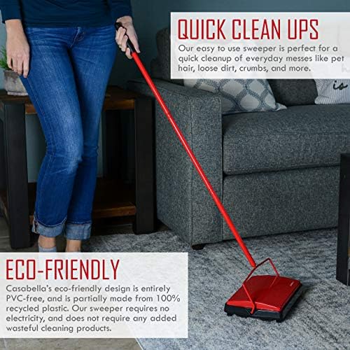 קסבלה רצפה ושטיחים ידנית מטאטא לא מנקה חשמלי - אדום