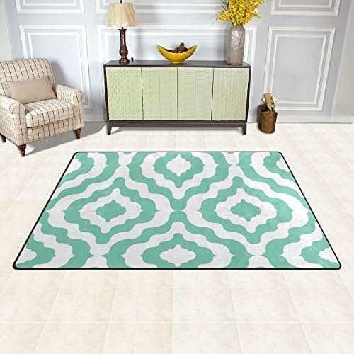 שטיח אזור ווליי, שטיח רצפה מופשט מרוקאי שטיח ללא החלקה למגורים במעונות חדר מעונות עיצוב חדר שינה 31x20 אינץ