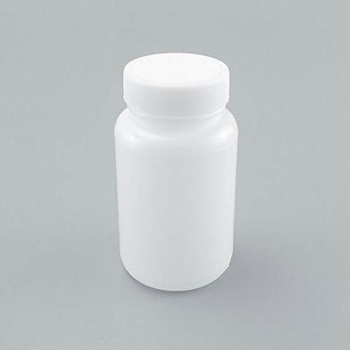 אדמס-בטא 10 יחידות 100 מל פלסטיק רחב פה גלילי מעבדה מעבדה בקבוק אטם בקבוק אטם לבן