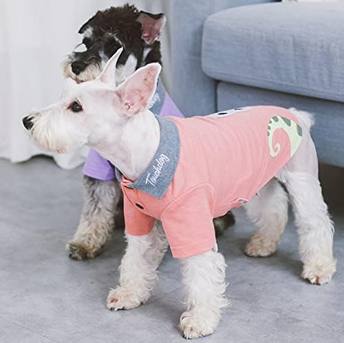 חולצת טריקו לכלב 'ארוברק' בסגנון קריבי חולצת פולו לחיות מחמד עם צווארון מודגש-בגדי כלבים קיץ או חולצות כלבים