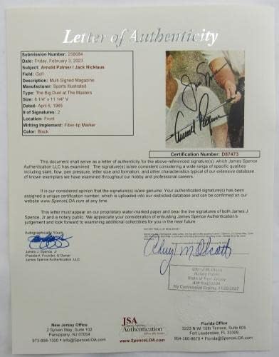 ארנולד פאלמר ג ' ק ניקלאוס חתם אוטומטי חתימה ספורטס אילוסטרייטד מגזין 4 / - חתום גולף מגזינים