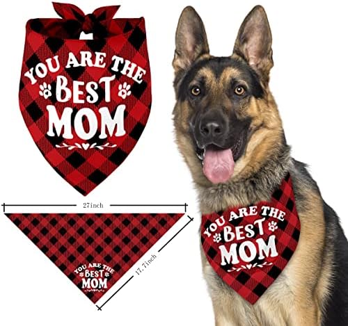 אתה הטוב ביותר אמא כלב בנדנה, חיות מחמד צעיף אביזרים, מודפס כלב בנדנות מתנה עבור כלב מאהב יום