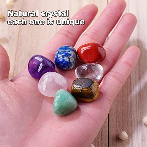 Apengshi ריפוי טבעי קריסטל 7 צ'אקרה מלוטשת אבן חן אבן חן אבן טיפולית איזון רייקי