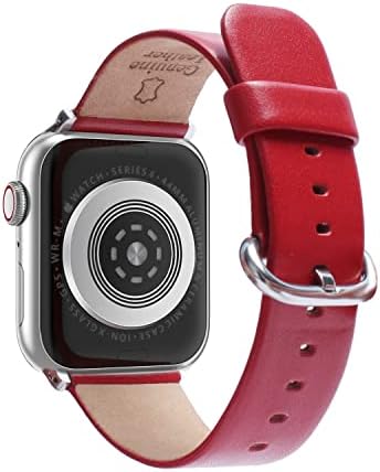 Waloo עור מקורי גרעינים קלים משקל קליל אלגנטי פס שעון תואם לסדרת Apple Watch שלך 8/7/6/5/4/3/2/2/1/SE מידות 38