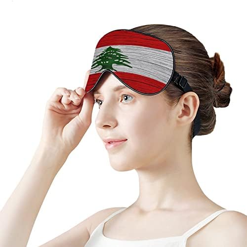 מרקם עץ לבנון לבנון ישן מסכת עיניים מכסה עיניים חמוד כיסוי עם רצועה מתכווננת לנשים לילה גברים
