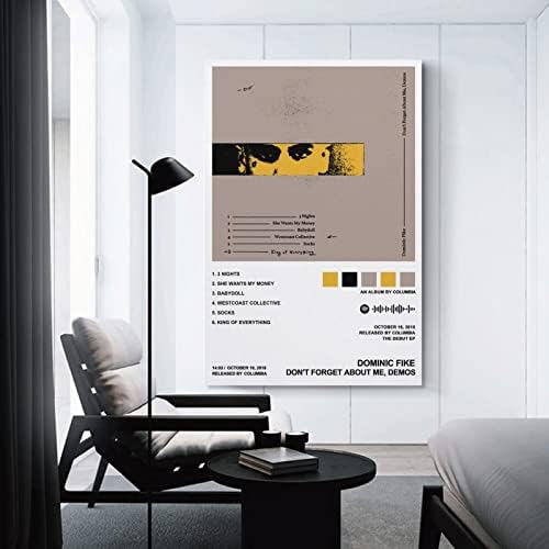 Obick Dominic Fike-אל תשכח ממני, הדגמה כרזות בד קיר תפאורה לחדר חדר חדר שינה Unframe-style12x18 אינץ