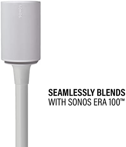 רמקול Sanus Stand for Sonos Era 100 ™ - עמדת רמקולים קבועה עם התקנת 3 שלבים קלים - כולל את כל החומרה, שטיחים