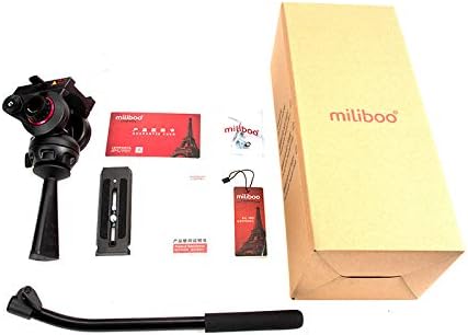 Miliboo Myt803 75 ממ הארוך כדור ראש הידראולי עם חוט 1/4 אינץ ', חצובה וחוט 3/8 אינץ