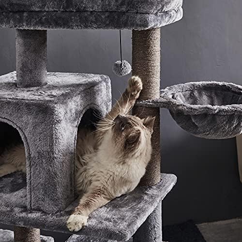 45 סנטימטרים רב-רמת חתול מגדל, חתול מגדל, חתול פעילות עצים, עם ערסל & סיסל-מכוסה מגרד הודעות, 2