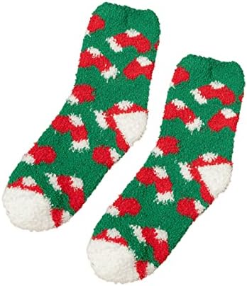 הברך גבוהה גרביים לנשים צבעוני רך & מגבר; נמתח מפנק גרבי חג המולד הדפסת חג המולד עץ תרמית גרביים לנשים