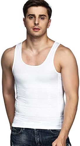 אודולנד חולצת הרזיה ומעצב גוף לגברים אפוד בטן דחיסה תרמית שכבת בסיס גופיית שרירים דקה