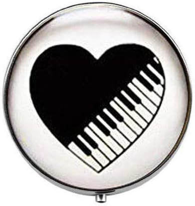שחור ולבן פסנתר מאהב-פסנתר אמנות תמונה גלולת תיבת - קסם גלולת תיבת-זכוכית סוכריות תיבה