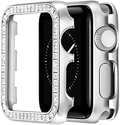 PROATL תואם למארז Apple Watch נוצץ 40 ממ, מקרי מגן של Bling עם יוקרה מדהימת יהלום קריסטל מרובע