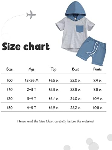 בגדי תינוקות בקפוצ'ון בלוק שרוול קצר חולצות מכנסיים קצרים מוצקים 2 יחידות פעוט בגדי ילד 6 חודשים-5