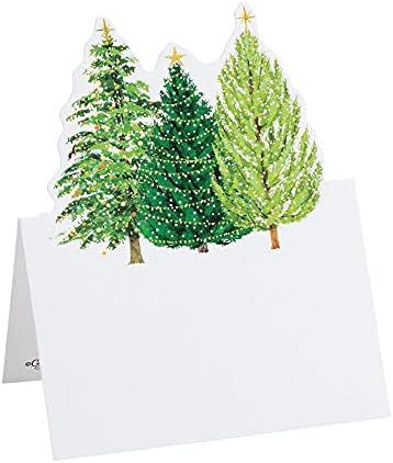 עצי חג המולד של קספארי עם אורות כרטיסי מקום חתוכים למות - 8 לכל חבילה