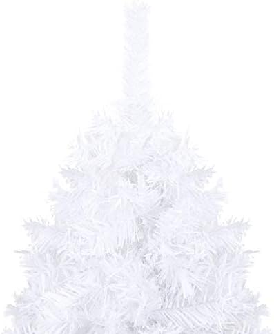 vidaxl עץ חג מולד מלאכותי עם ענפים עבים לבן 94.5 PVC