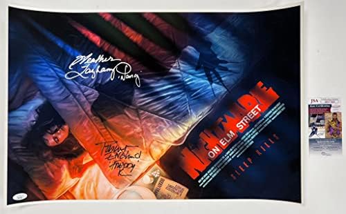 רוברט אנגלונד והית'ר לנגנקאמפ חתמו על 16 x 24 ארט ג'יקל פוסטר הדפסת סיוט ברחוב אלם סנט פרדי K חתימה
