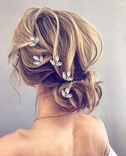 קסדרה קריסטל כלה חתונת שיער סיכות כלה שיער חתיכה חתונה שיער אביזרי עבור נשים ובנות