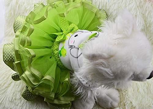 שמלת כלבים מחמד גד כותנה בגדי כותנה רשת חצאית חתול קשת קשת קשר טריקו שמלת נסיכה לגורים חיות מחמד טוטו