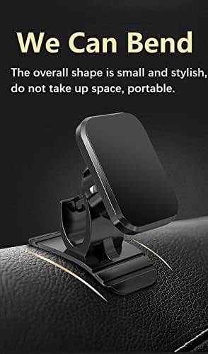 מחזיק טלפון מגנטי לרכב עם 2 לוחות מתכת, סוגר מקליט לרכב 360 סיבוב, סוגר אייפון לרכב, סוגר נוח על הלוח