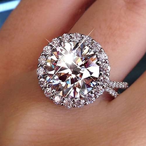 Z תכשיטים אופנה זירקוניה לנשים בלינג מעורבות יהלום טבעת נישואין מתנות לגברים ונשים